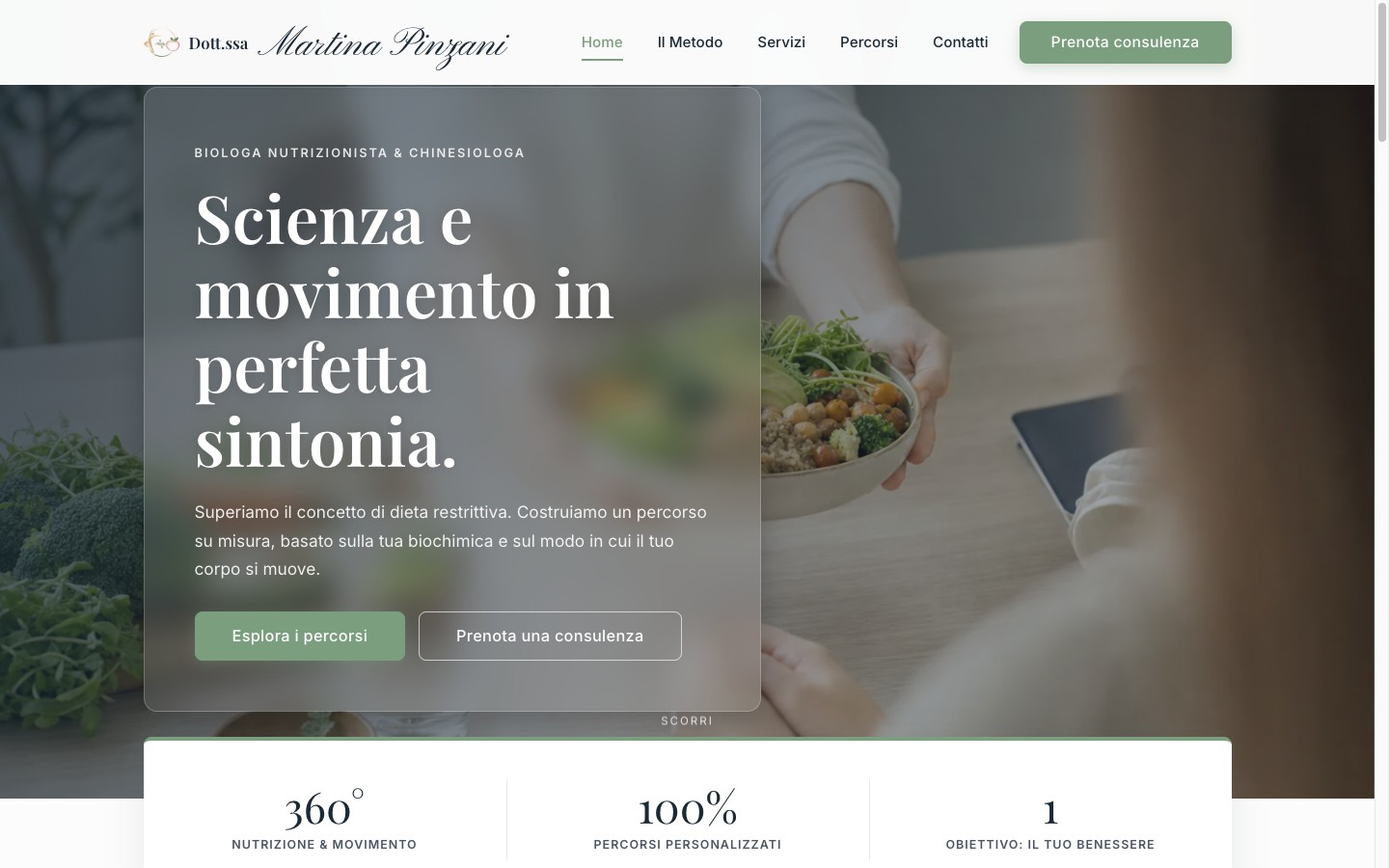Dott.ssa Martina Pinzani — nutrizionista e chinesiologa